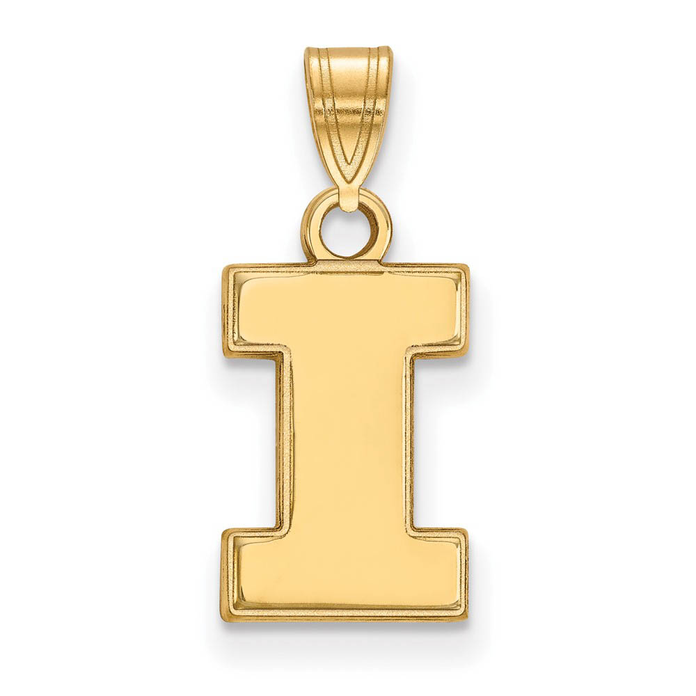 14k Yellow Gold U. of Illinois Initial I Pendant