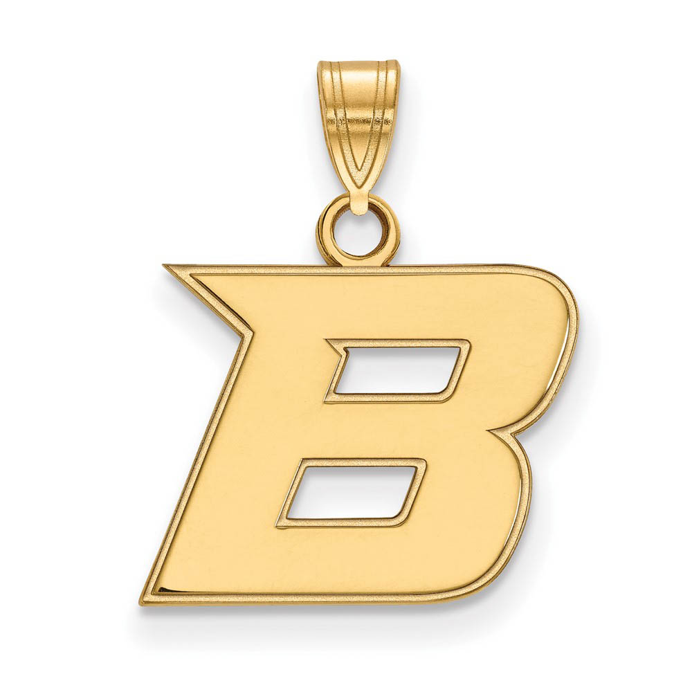 14k Yellow Gold Boise State Initial B Pendant