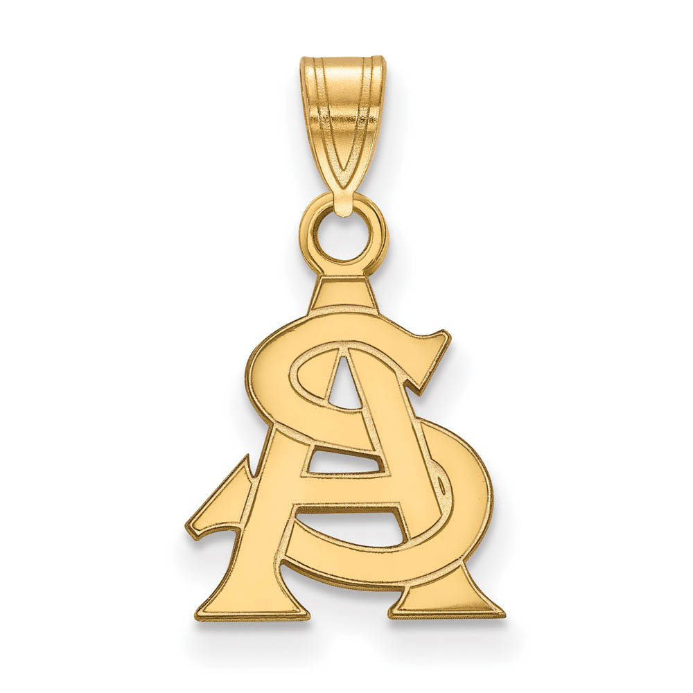 14k Yellow Gold Arizona State 'AS' Pendant