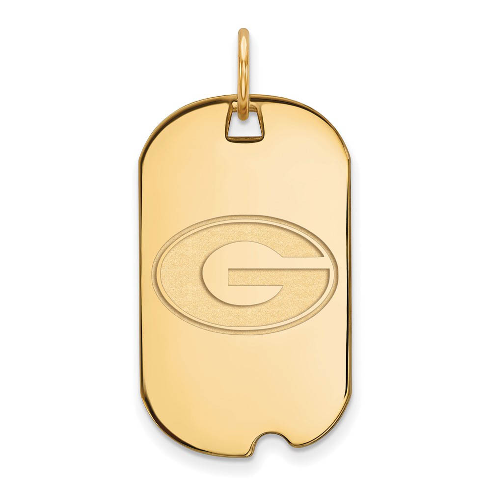 14k Yellow Gold U. of Georgia 'G' Dog Tag Pendant