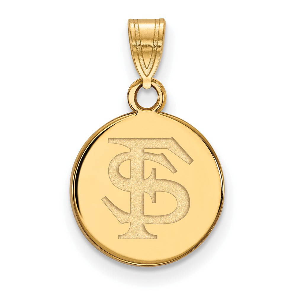 14k Yellow Gold Florida State Disc Pendant