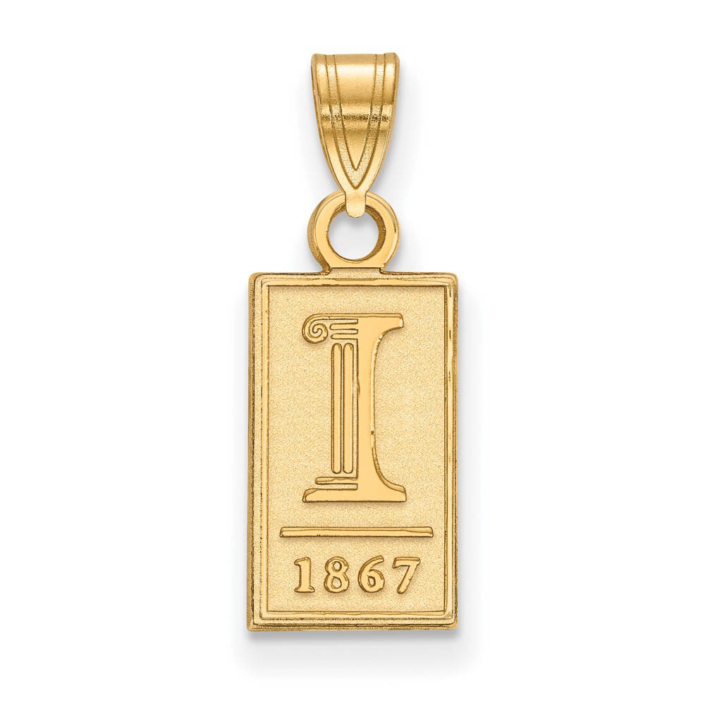 14k Yellow Gold U. of Illinois Logo Pendant