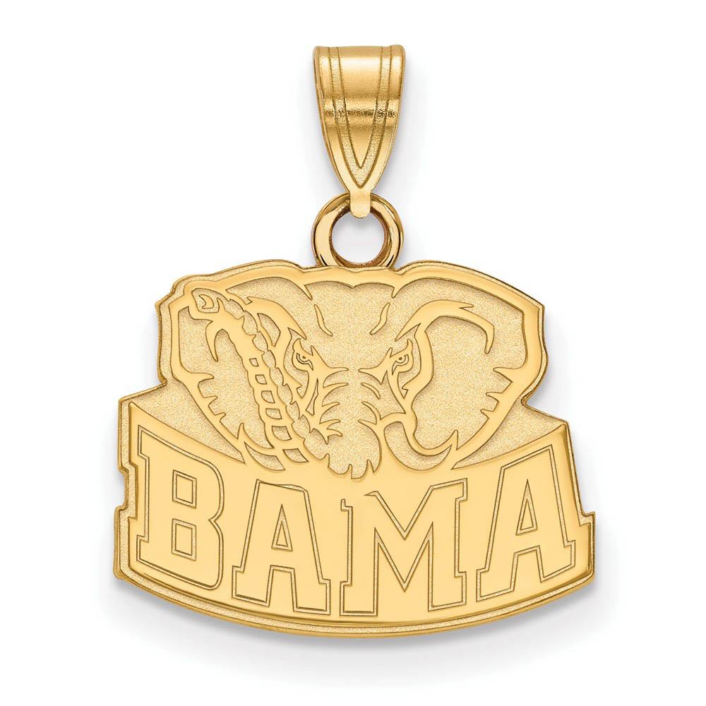 14k Yellow Gold U. of Alabama 'BAMA' Logo Pendant