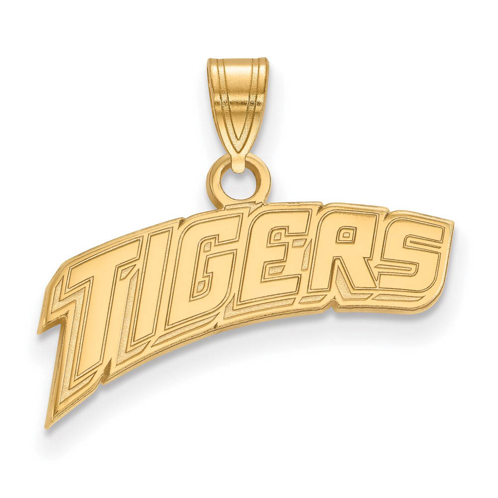 14k Yellow Gold Louisiana State 'TIGERS' Pendant