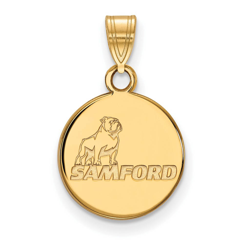 14k Gold Plated Silver Samford U. Mascot Logo Pendant