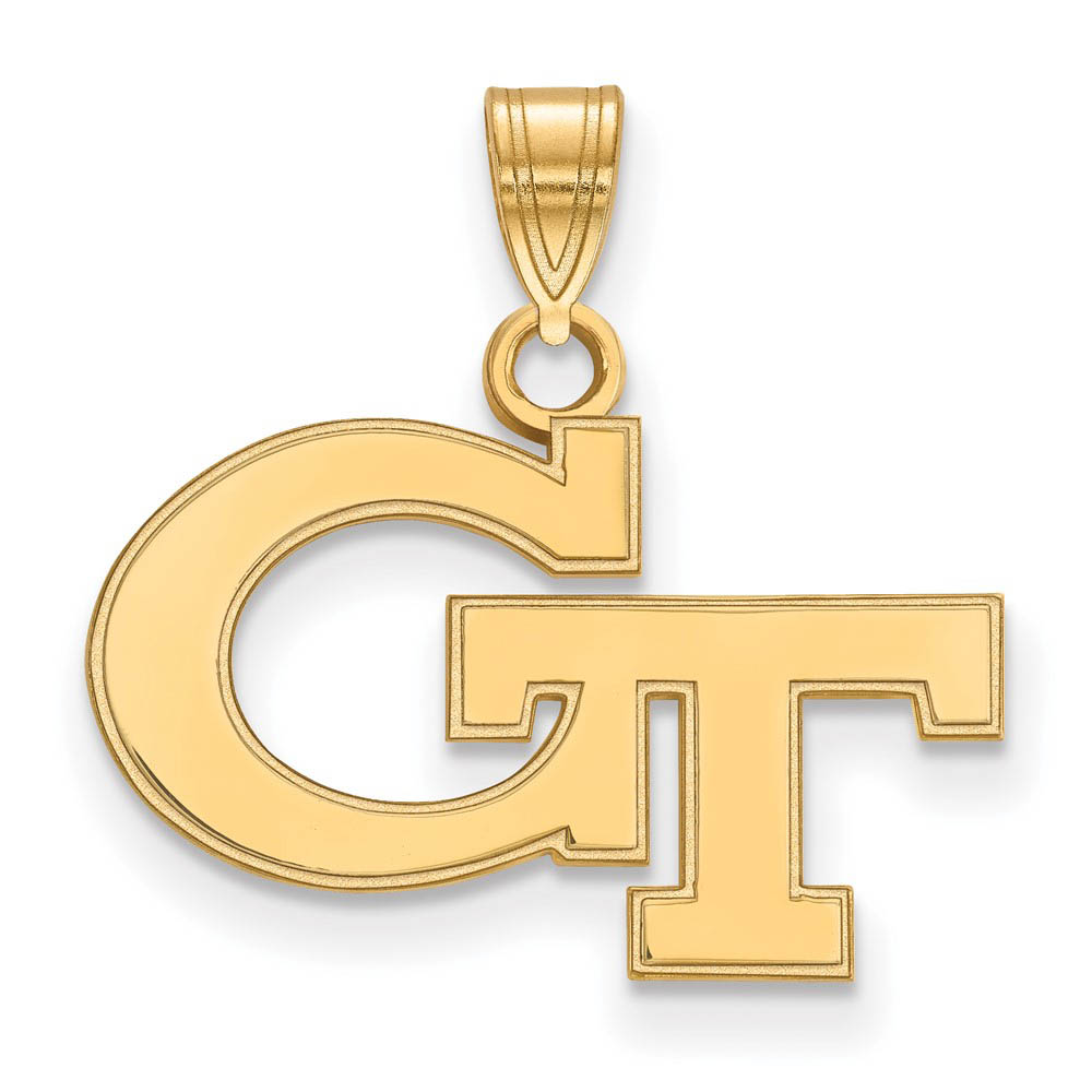 14k Gold Plated Silver Georgia Technology 'GT' Pendant