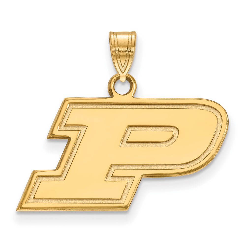14k Gold Plated Silver Purdue Initial P Pendant