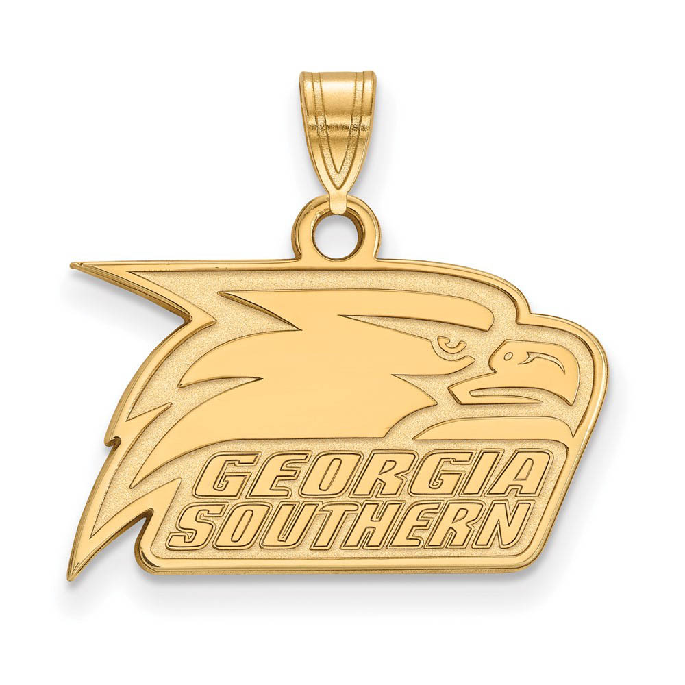 14k Gold Plated Silver Georgia Southern U Mascot Logo Pendant