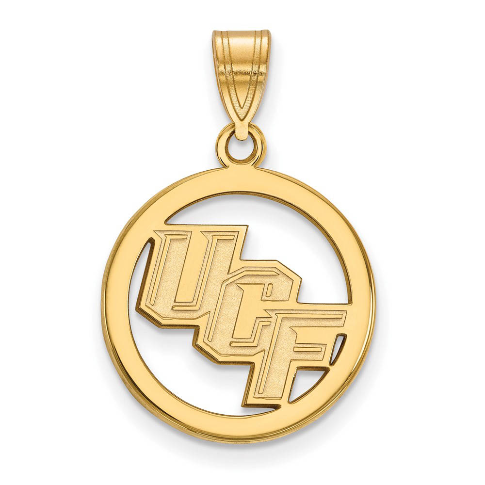 14k Gold Plated Silver Central Florida Circle Pendant