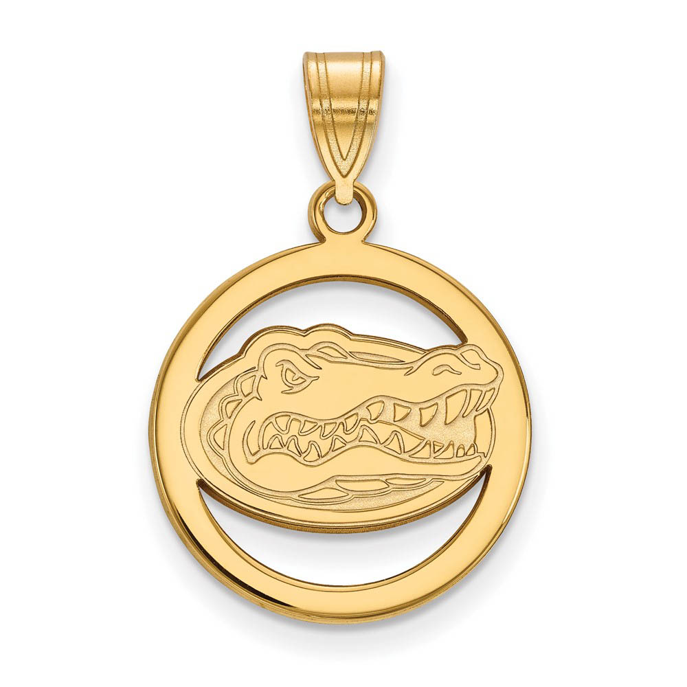 14k Gold Plated Silver U. of Florida Circle Pendant