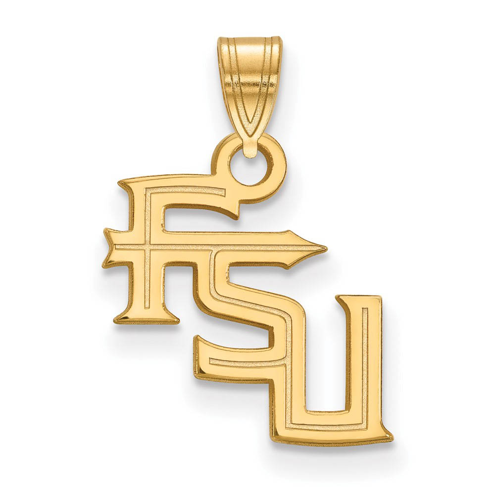 14k Gold Plated Silver Florida State 'FSU' Pendant