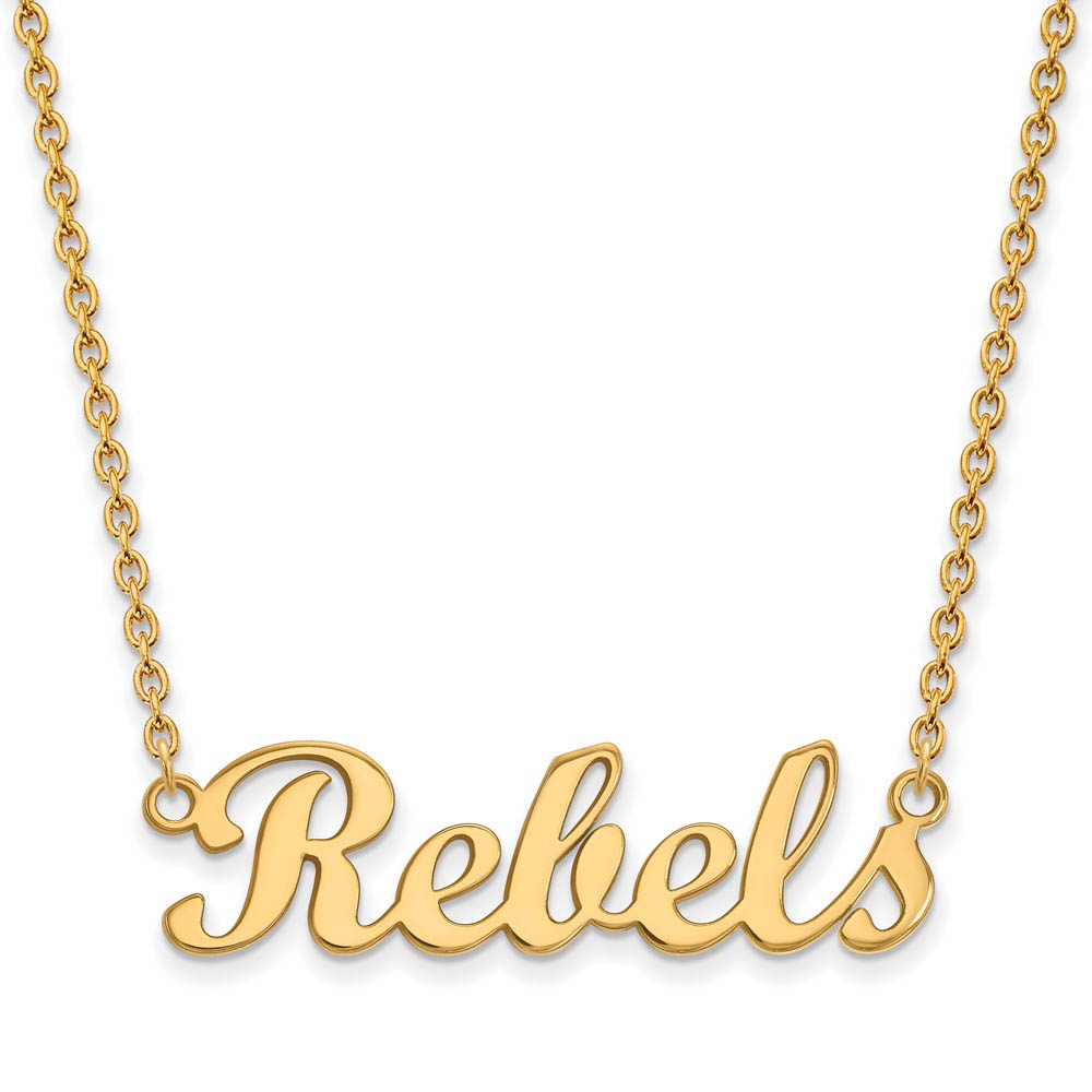 14k Gold Plated Silver U. of Mississippi Necklace