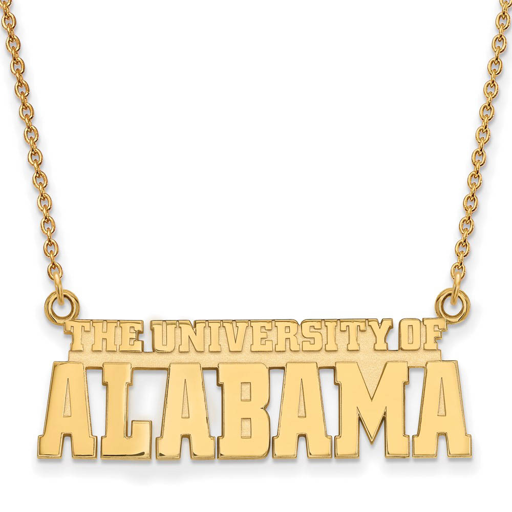 14k Gold Plated Silver U. of Alabama Necklace