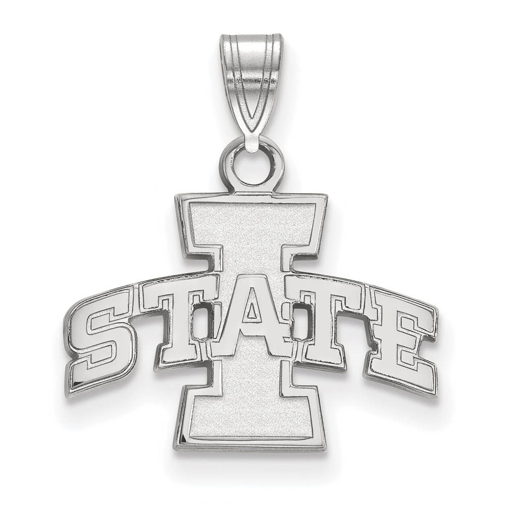 Sterling Silver Iowa State 'I STATE' Pendant