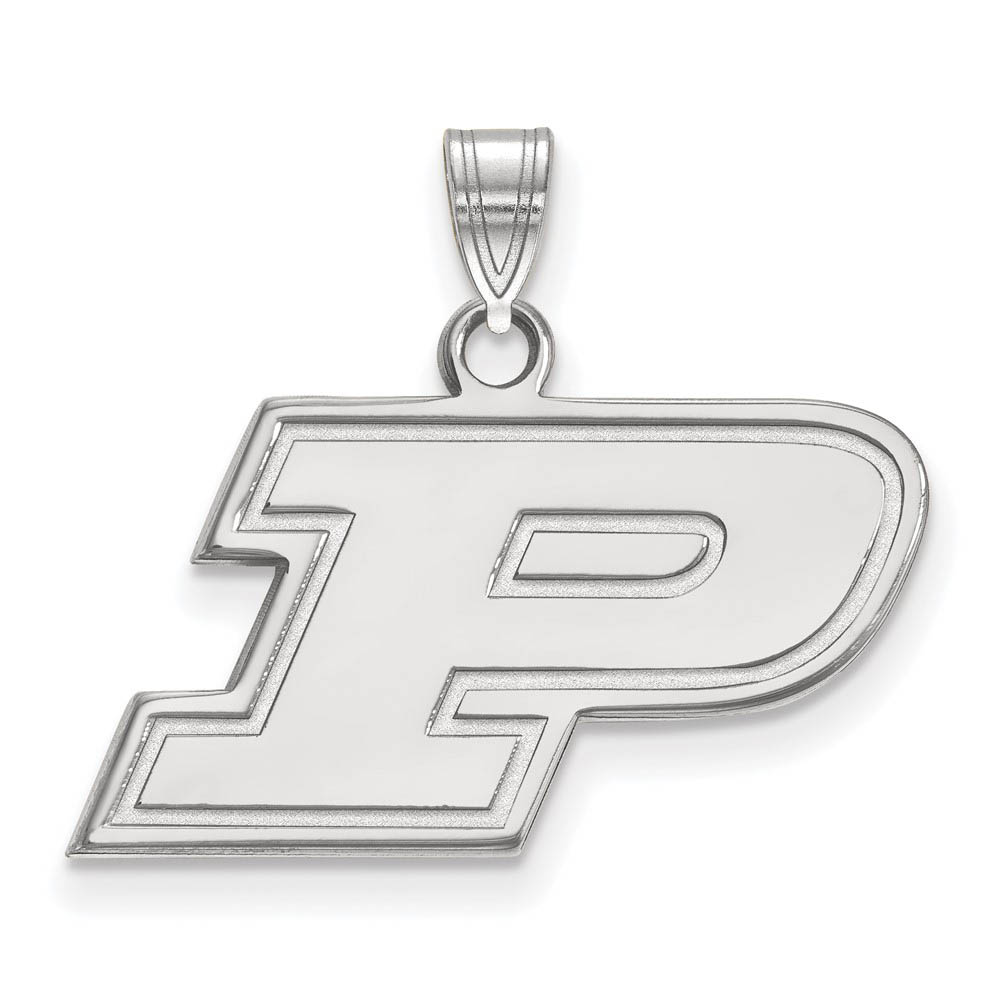 Sterling Silver Purdue Initial P Pendant