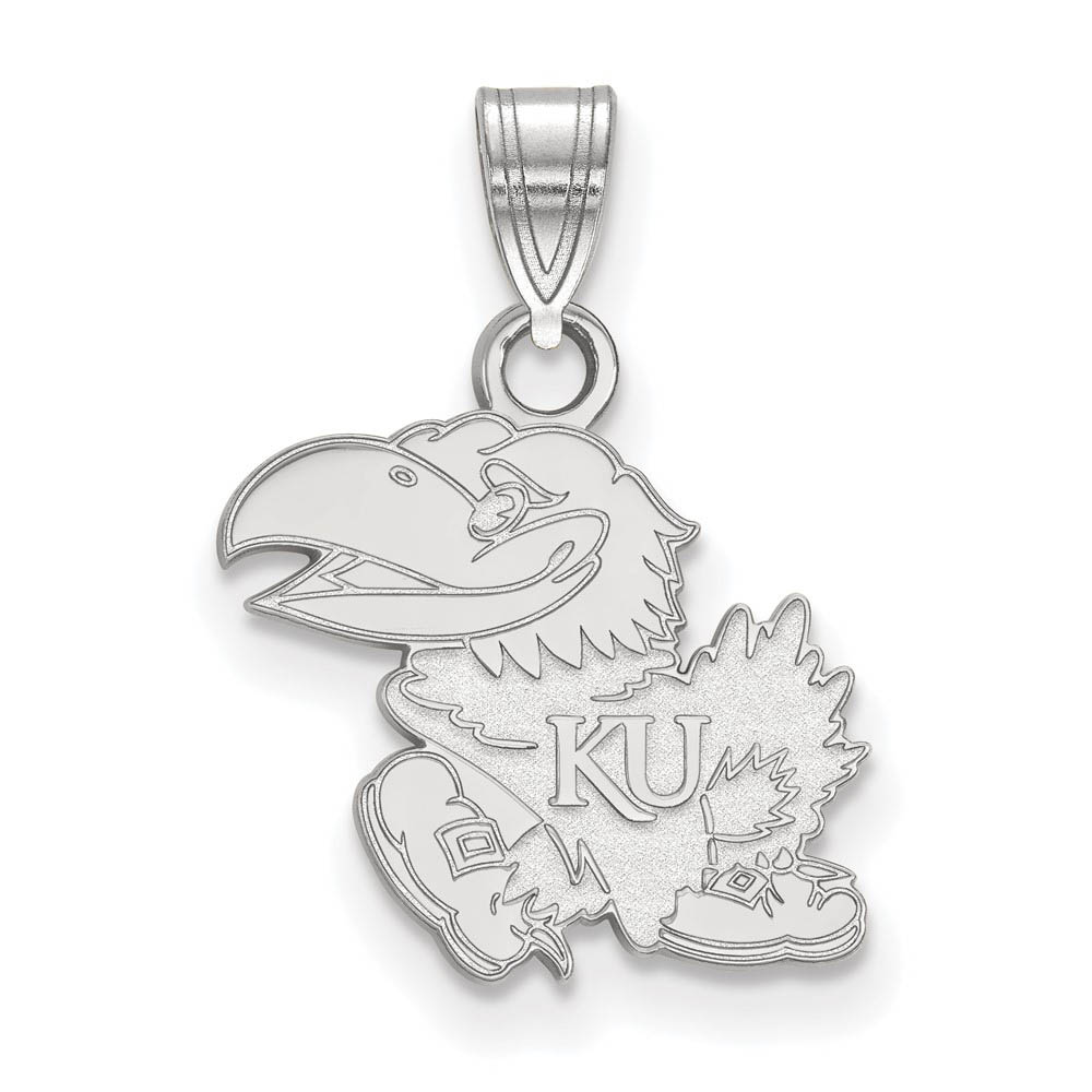 Sterling Silver U. of Kansas Mascot Pendant