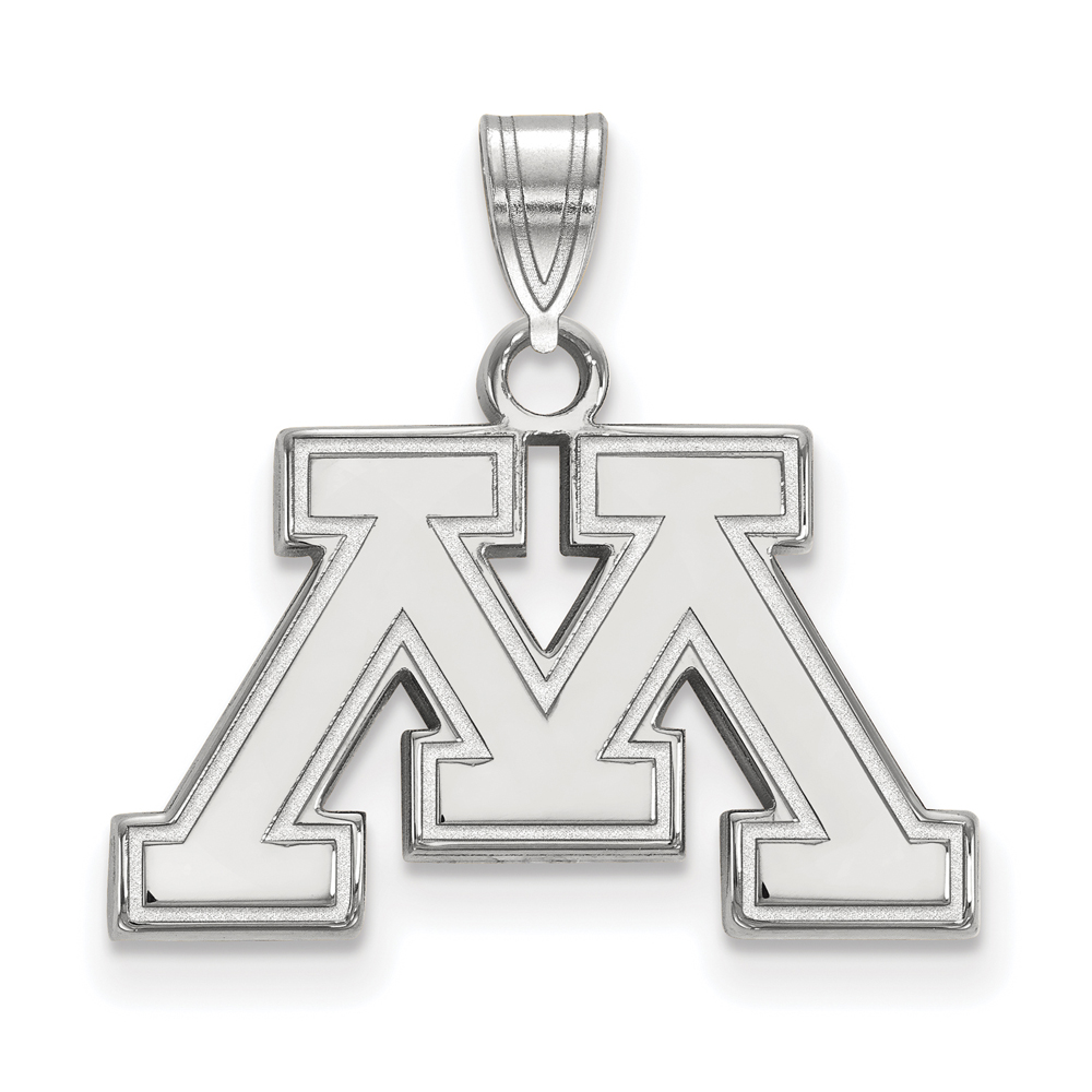 Sterling Silver U. of Minnesota SM Initial Pendant