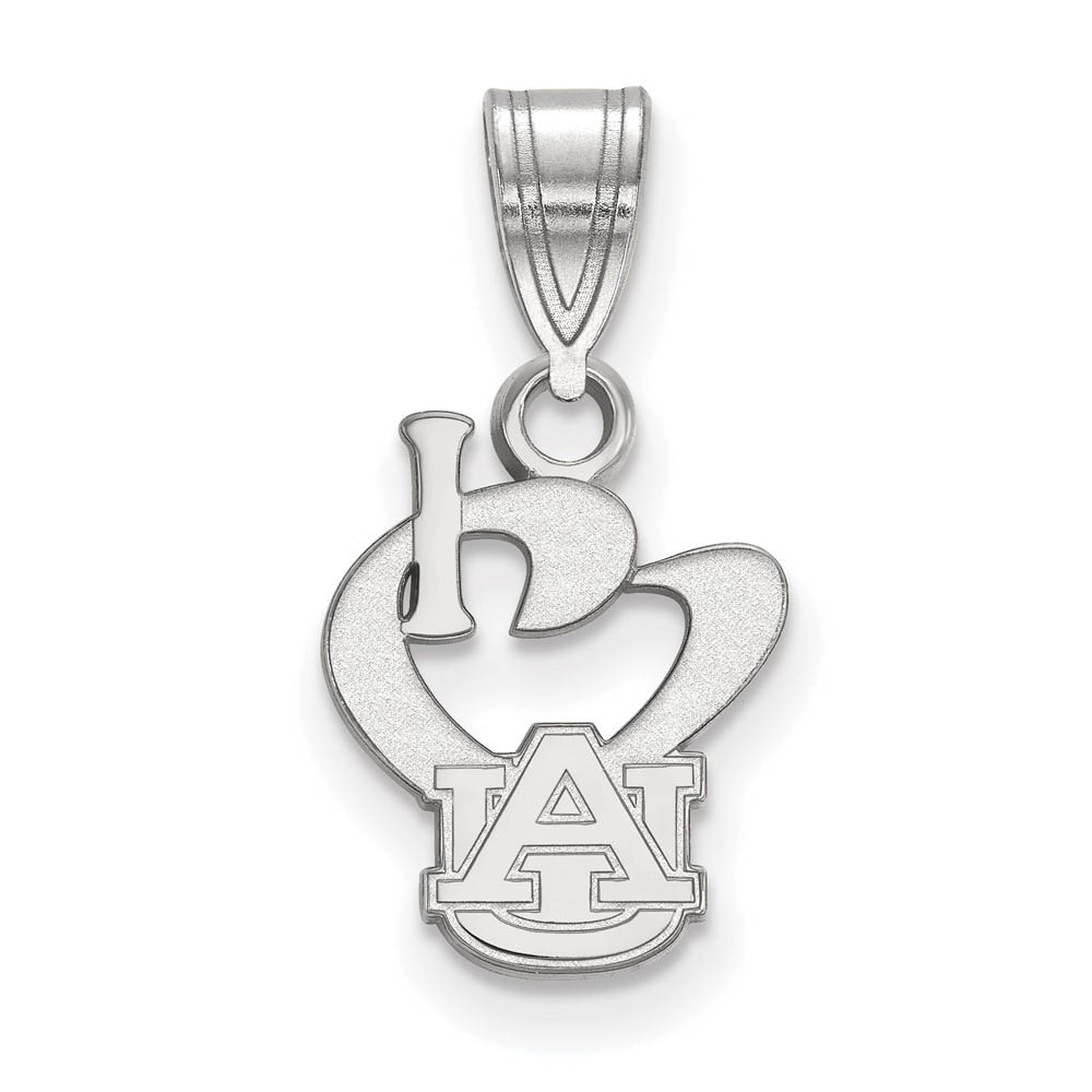 Sterling Silver Auburn U I Love Logo Pendant