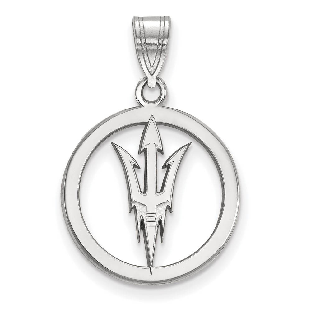 Sterling Silver Arizona State Circle Pendant