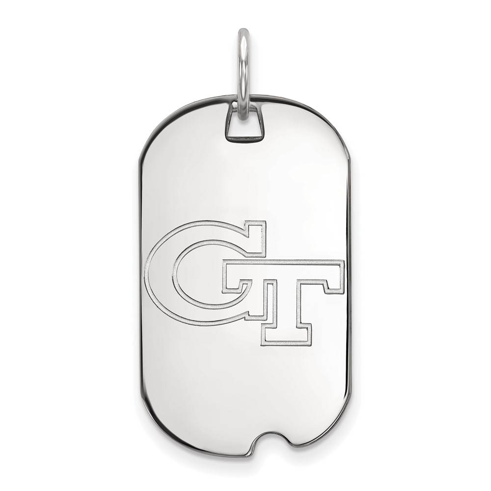 Sterling Silver Georgia Technology Dog Tag Pendant