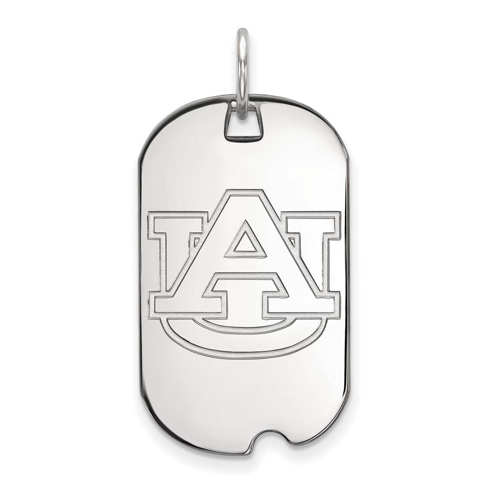 Sterling Silver Auburn U Dog Tag Pendant
