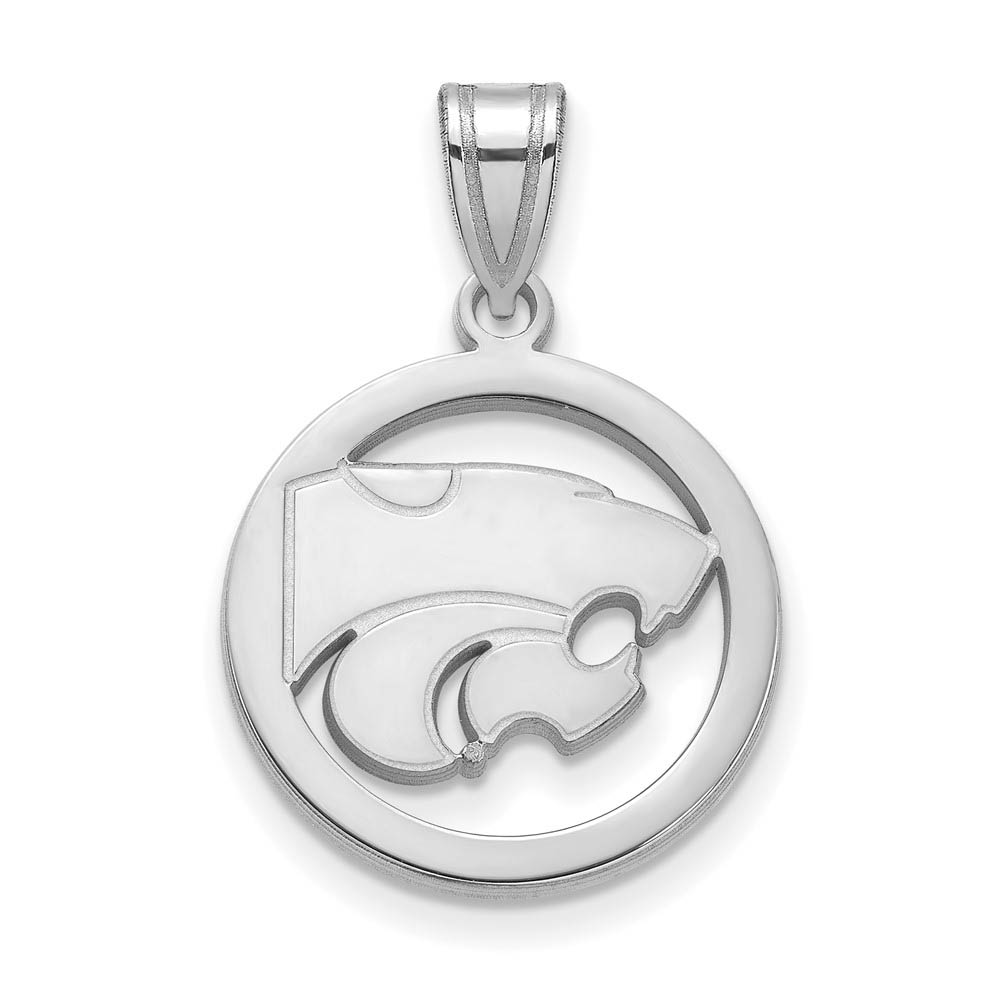 Sterling Silver Kansas State Circle Pendant