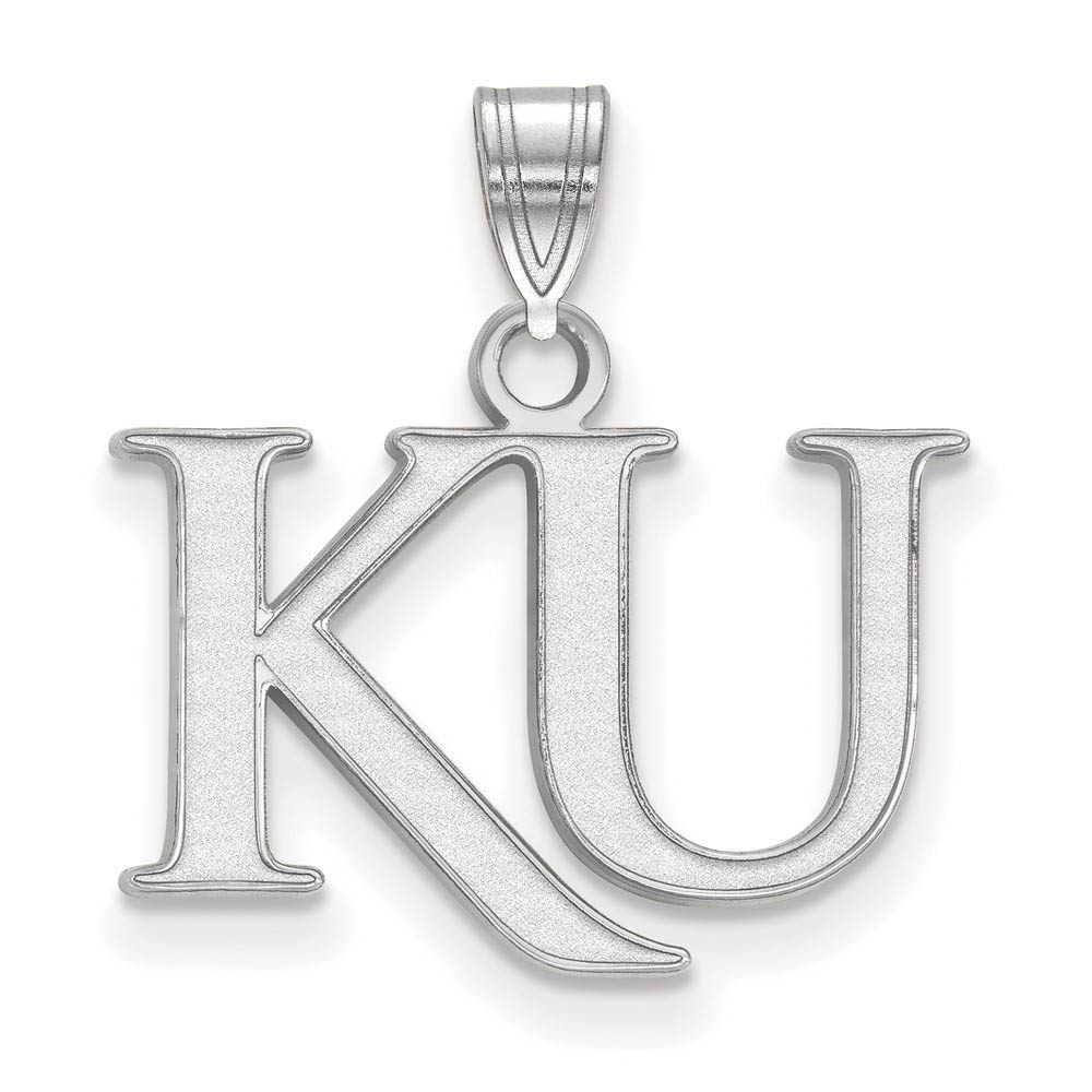 Sterling Silver U. of Kansas 'KU' Pendant