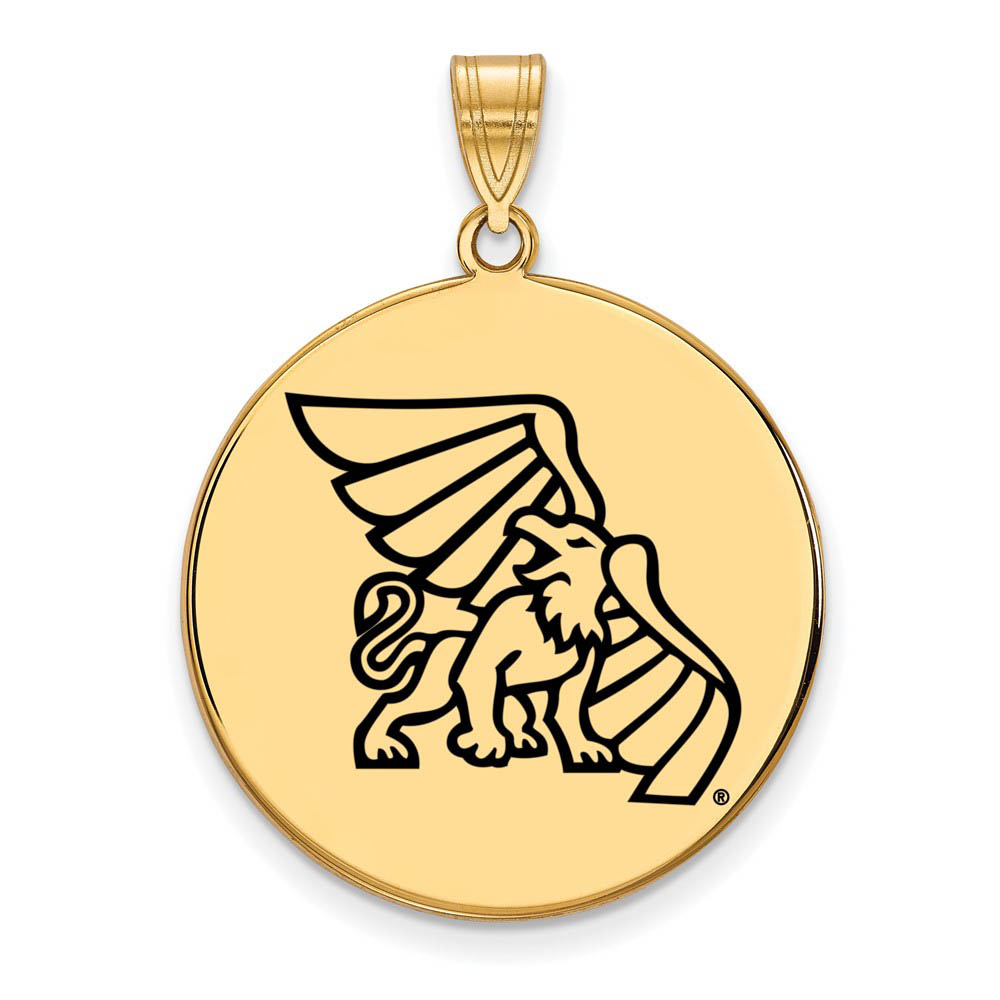 14k Gold Plated Silver Missouri Western State Enamel Pendant