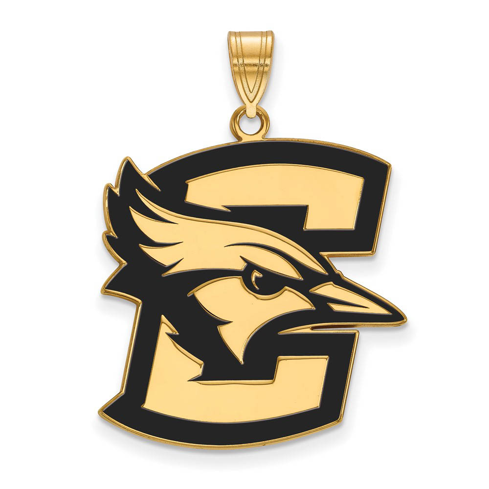 14k Gold Plated Silver Creighton U Enamel Pendant