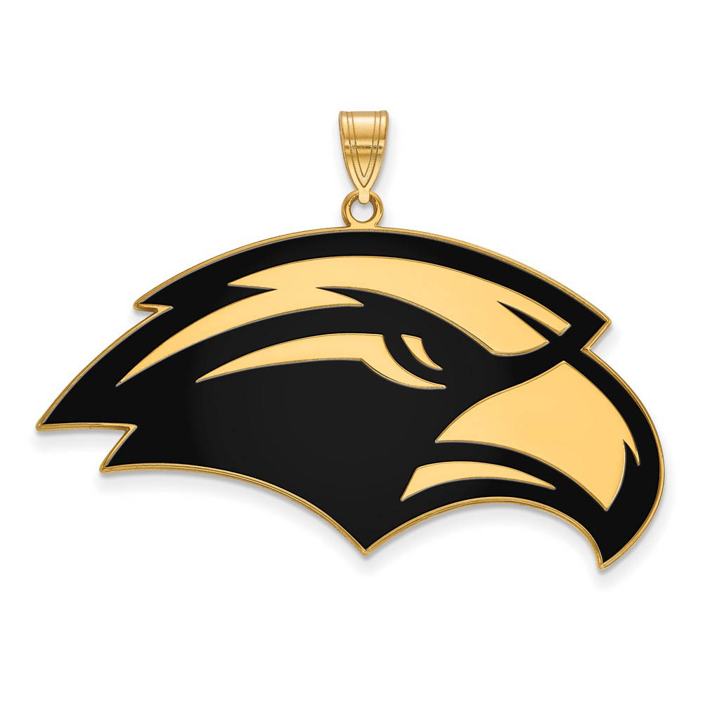 14k Gold Plated Silver Southern Miss Enamel Pendant