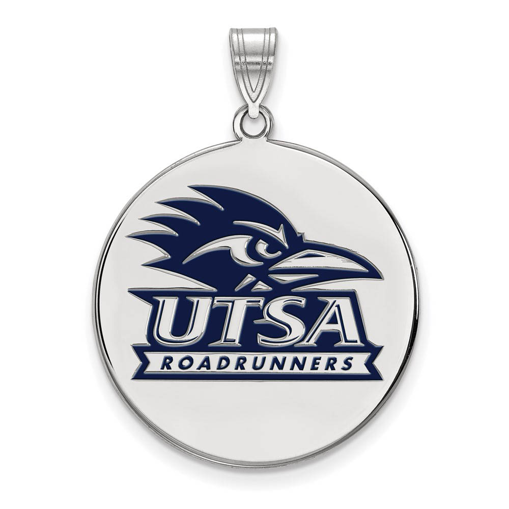 Sterling Silver U. of Texas at San Antonio Enamel Disc Pendant