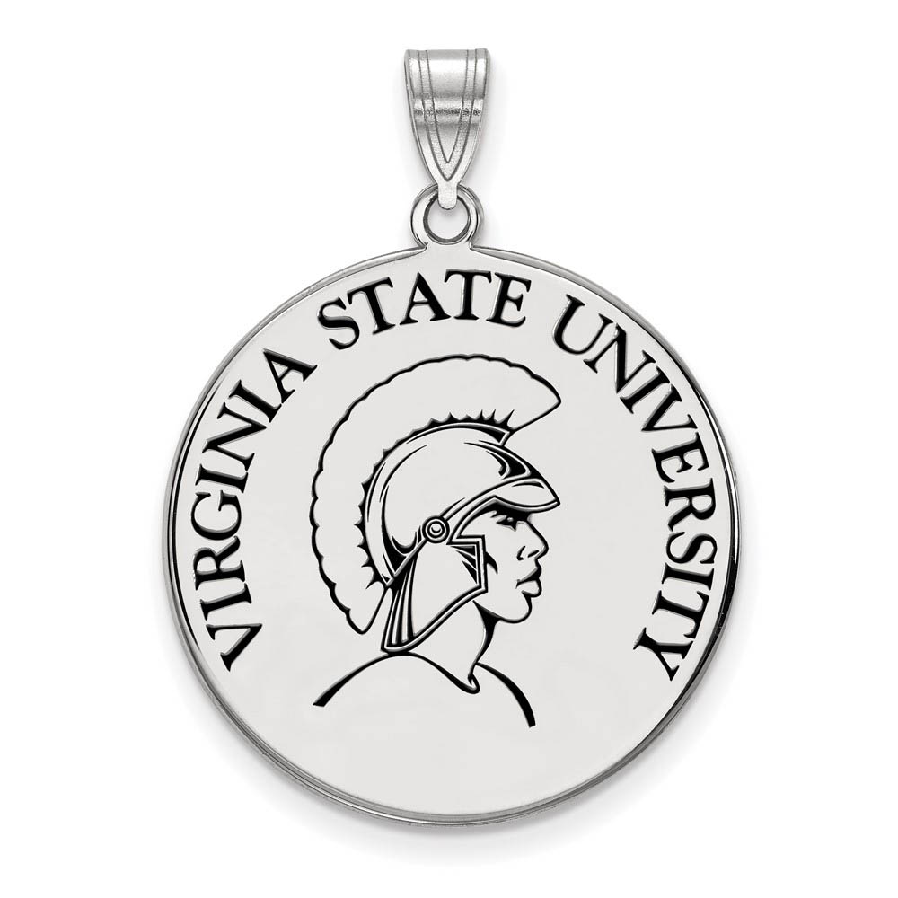 Sterling Silver Virginia State Enamel Disc Pendant