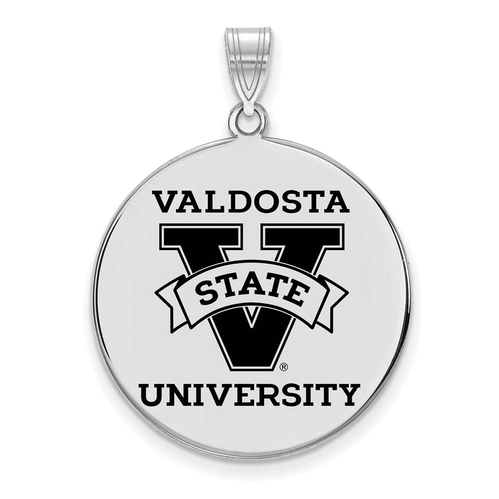 Sterling Silver Valdosta State Enamel Disc Pendant