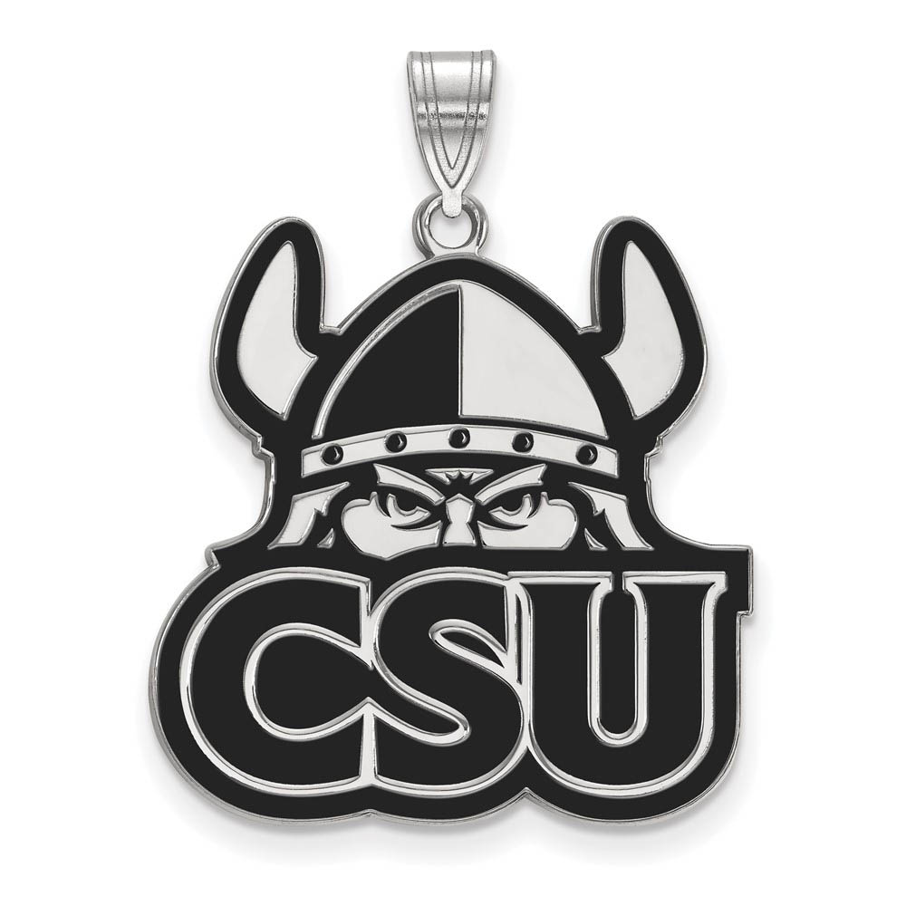 Sterling Silver Cleveland State Enamel Pendant