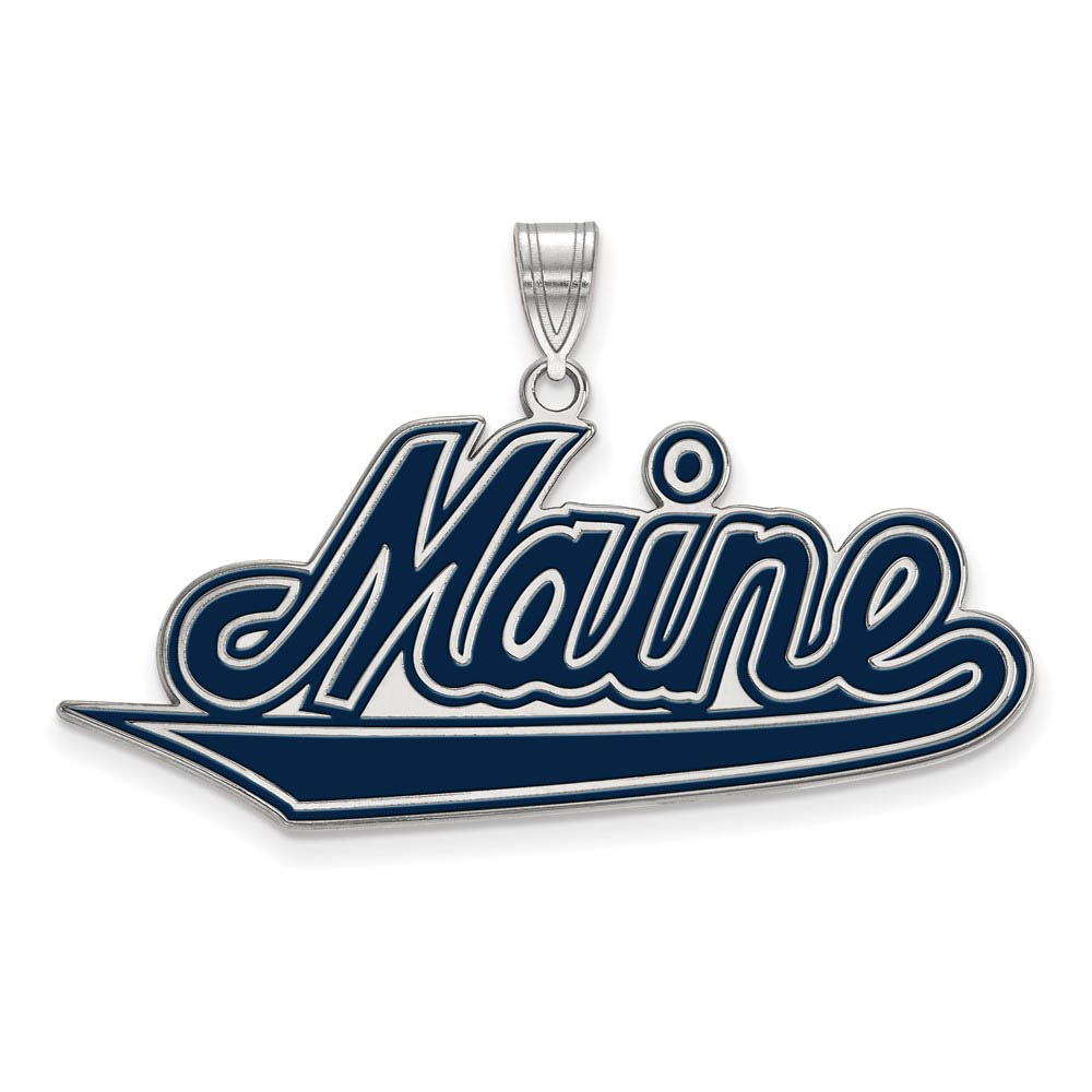 Sterling Silver U. of Maine Enamel Pendant