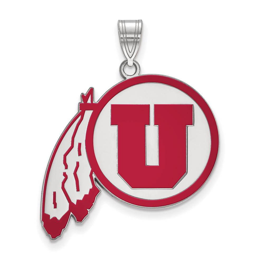 Sterling Silver U. of Utah Enamel Pendant