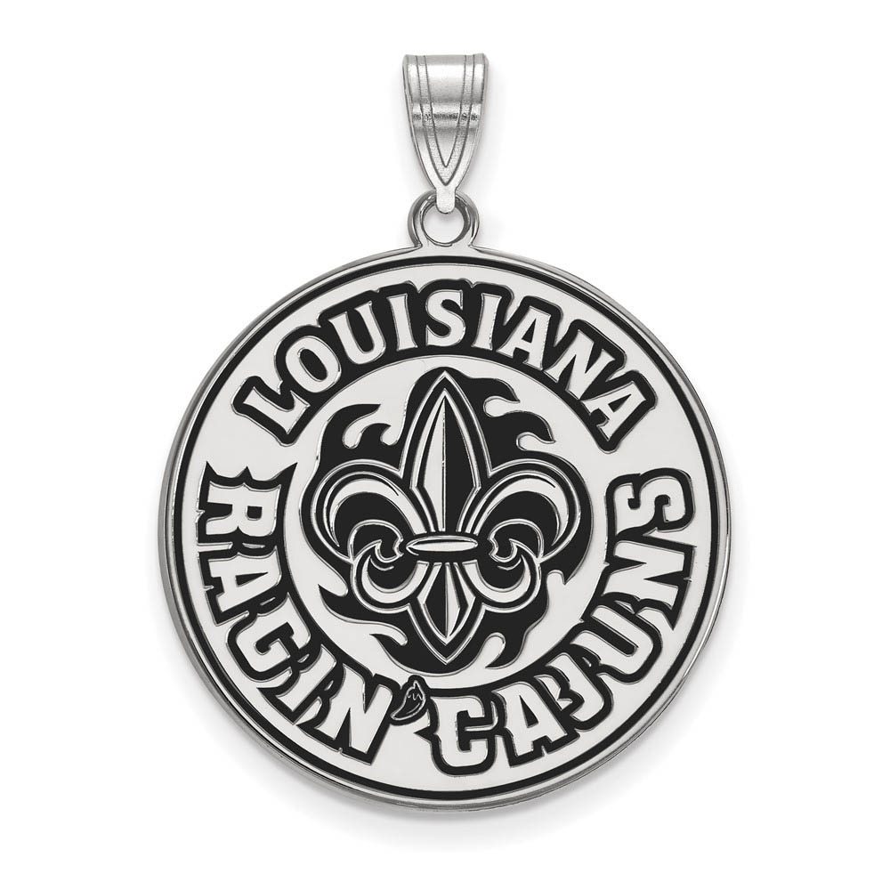 Sterling Silver U. of Louisiana at Lafayette Enamel Pendant