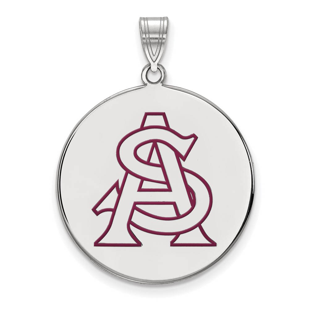 Sterling Silver Arizona State Enamel Disc Pendant