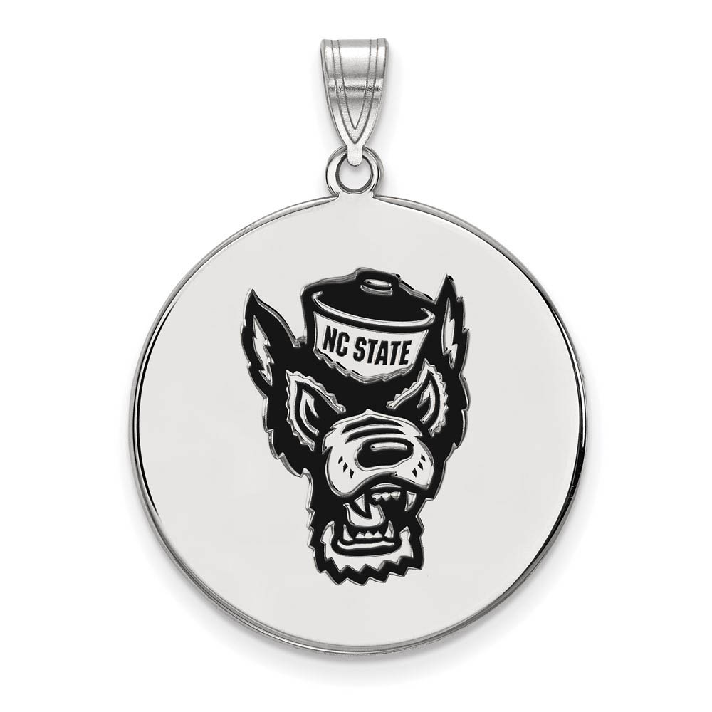 Sterling Silver North Carolina State Enamel Disc Pendant