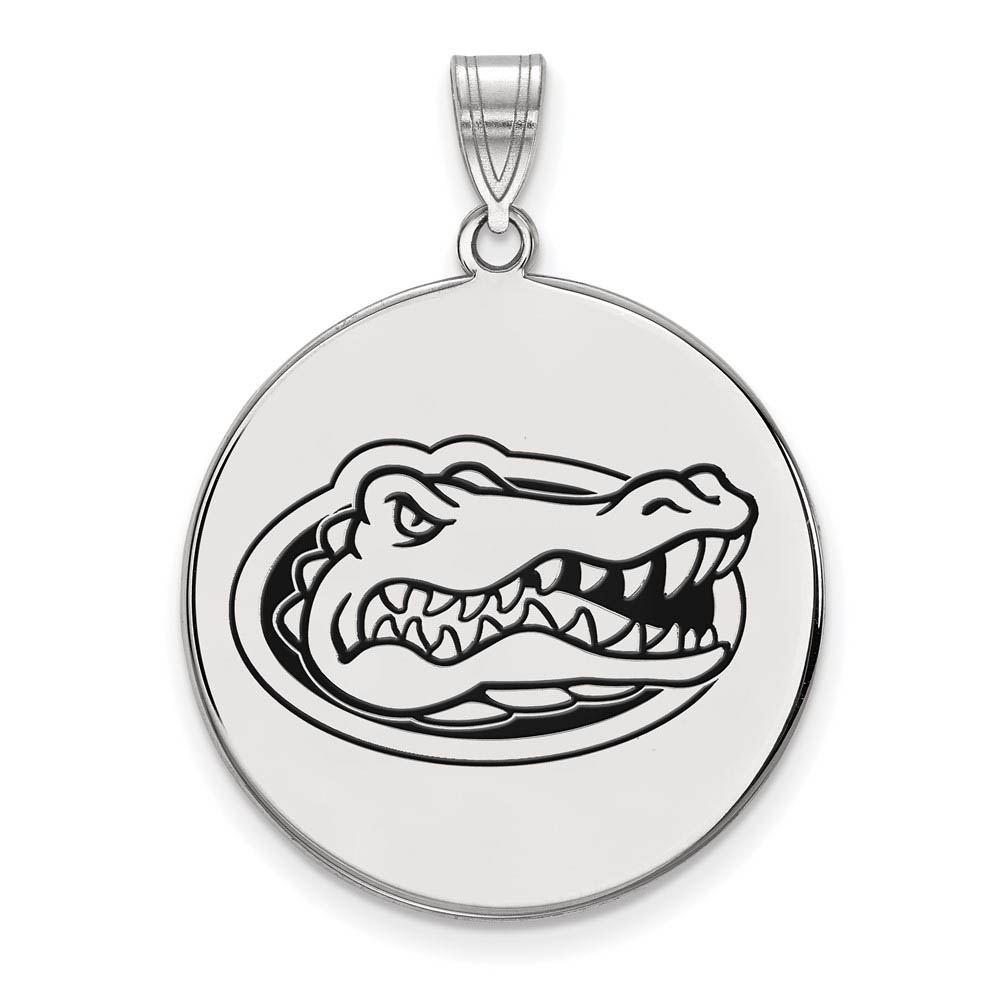 Sterling Silver U of Florida Enamel Disc Mascot Pendant