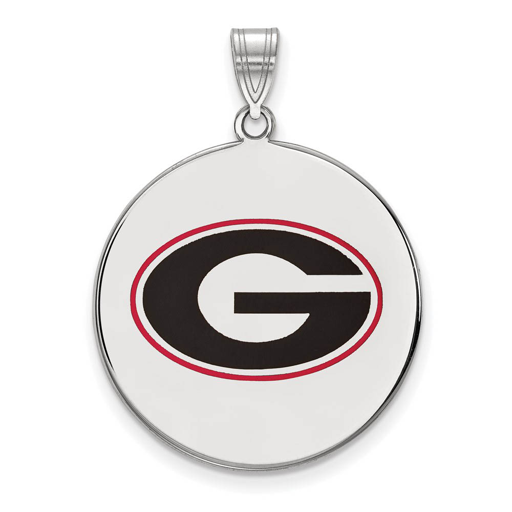 Sterling Silver U. of Georgia Enameled Pendant