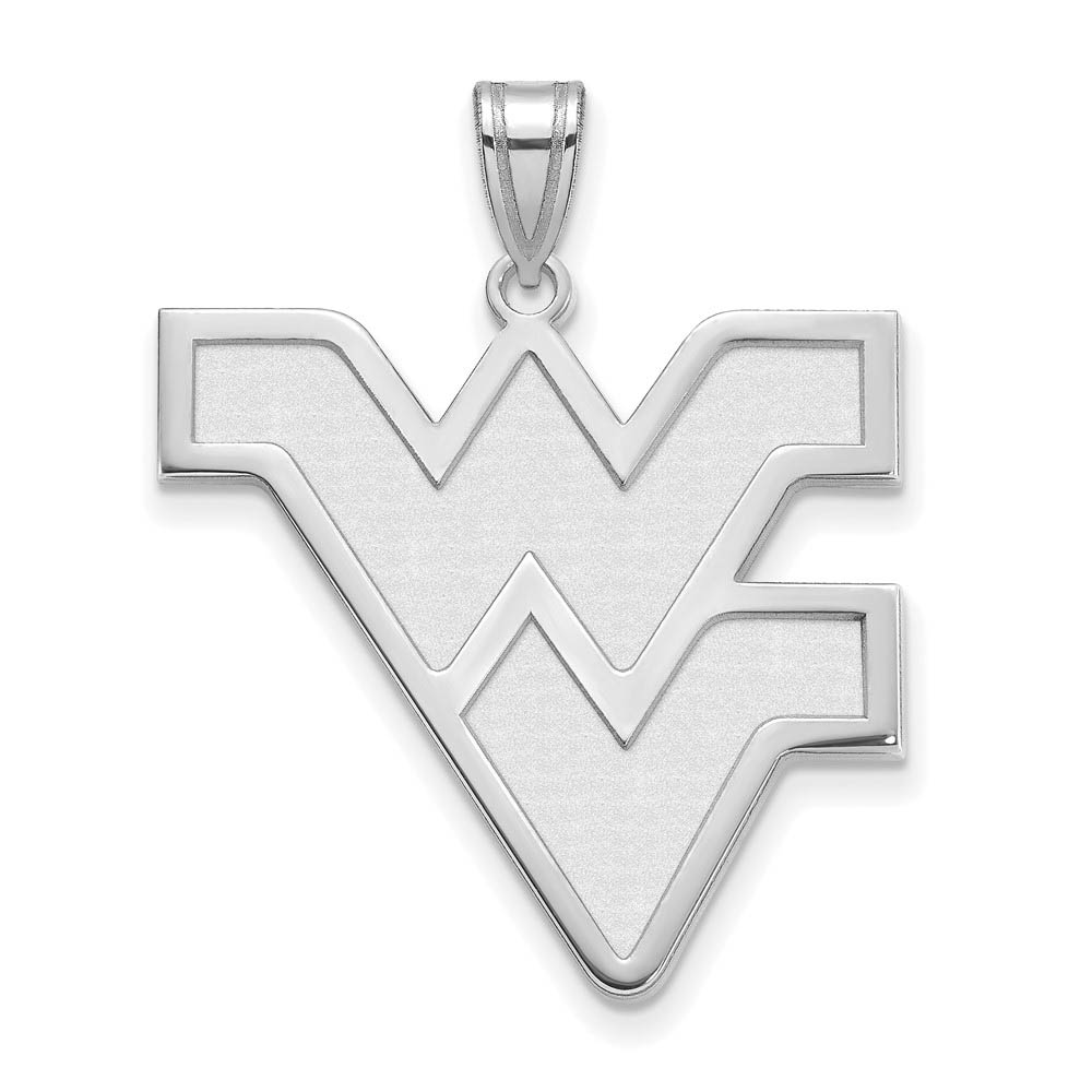 10k White Gold West Virginia U. Logo Pendant