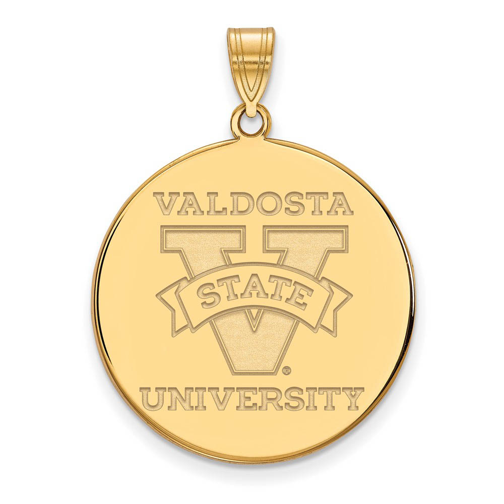 10k Yellow Gold Valdosta State Disc Pendant