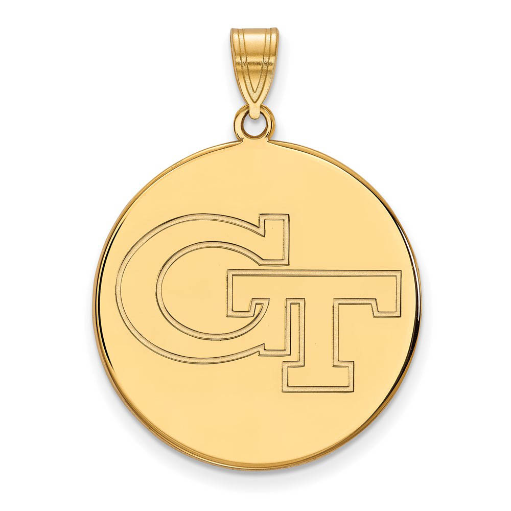 10k Yellow Gold Georgia Technology Disc Pendant