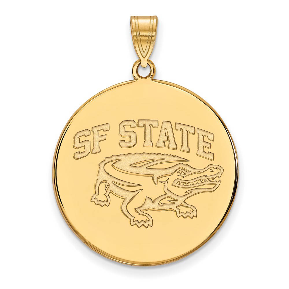 14k Yellow Gold San Francisco State Disc Pendant