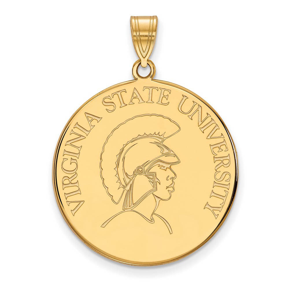 14k Yellow Gold Virginia State Disc Pendant