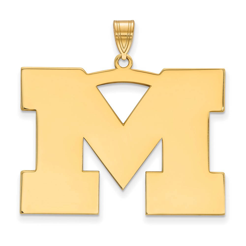 14k Yellow Gold U. of Michigan Initial Pendant
