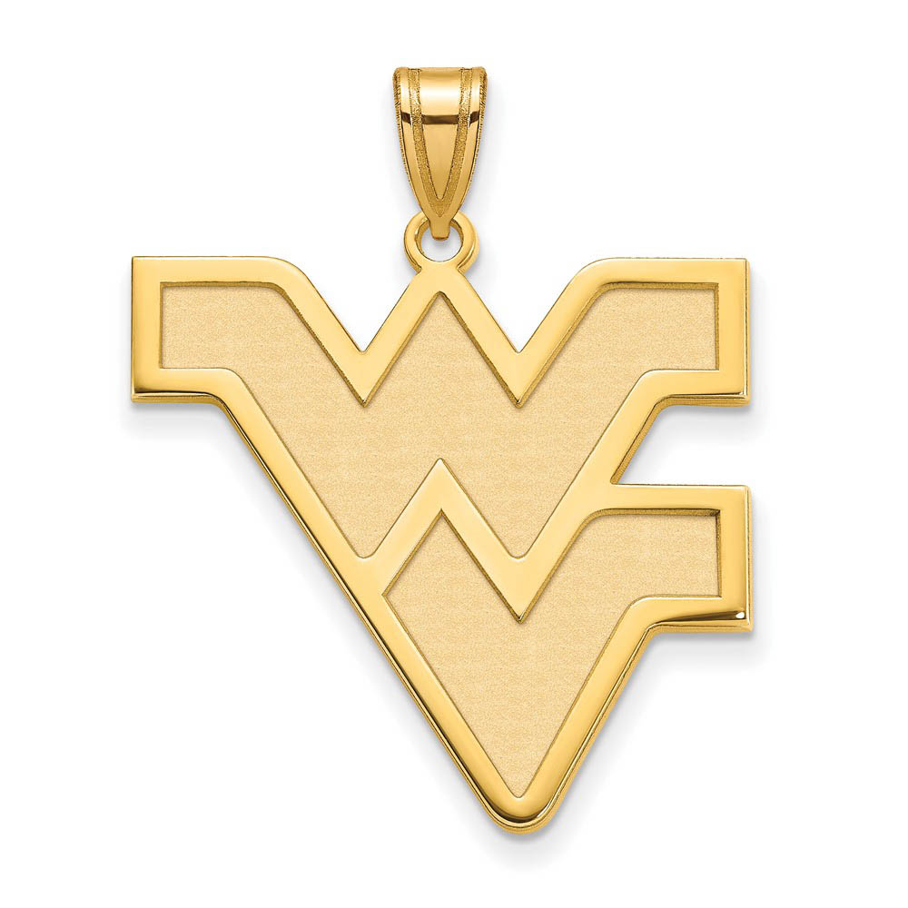 14k Yellow Gold West Virginia U. Logo Pendant