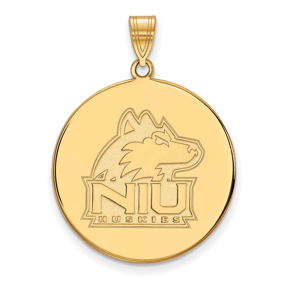 14k Yellow Gold Northern Illinois U. Logo Disc Pendant