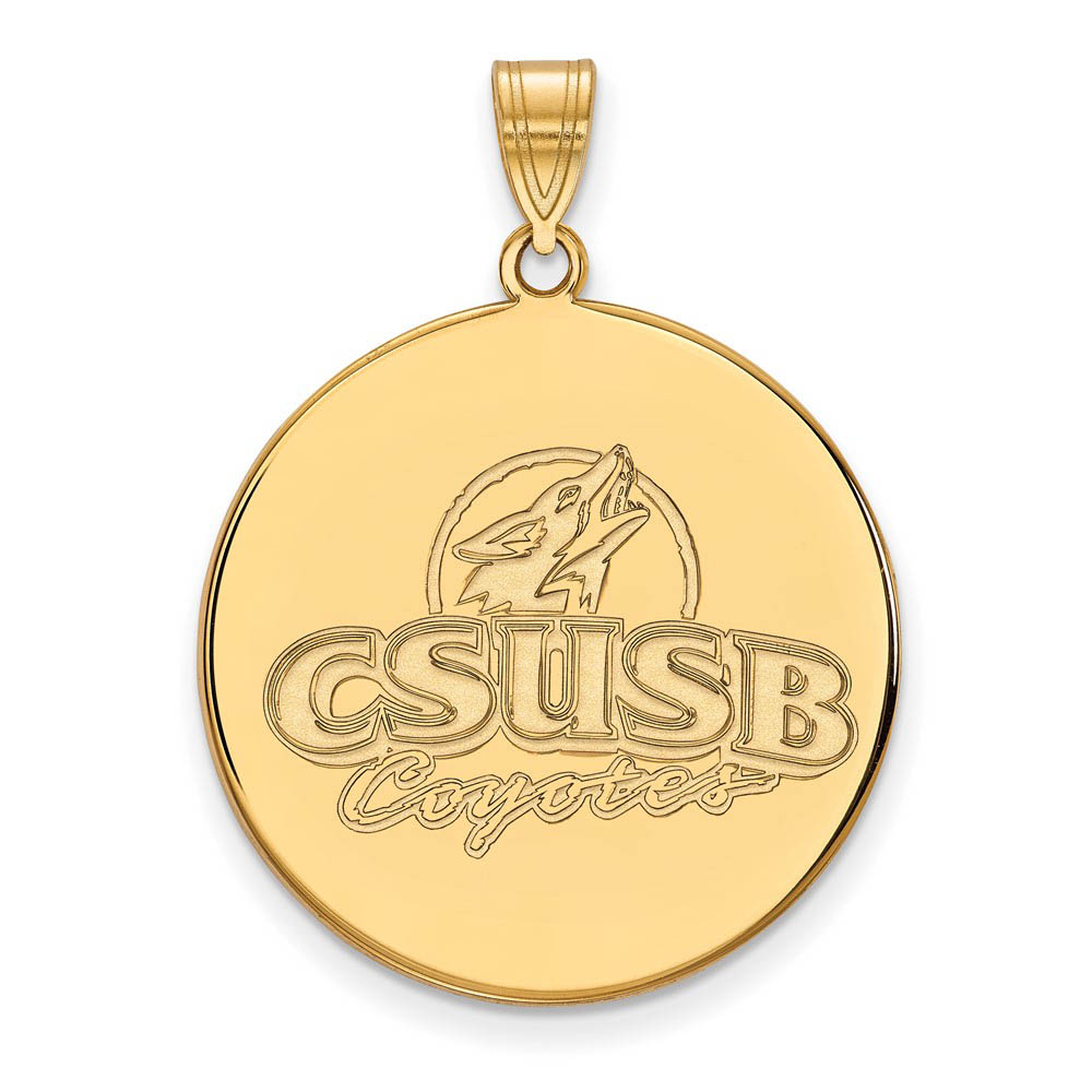 14k Gold Plated Silver California State San Bernardino Pendant